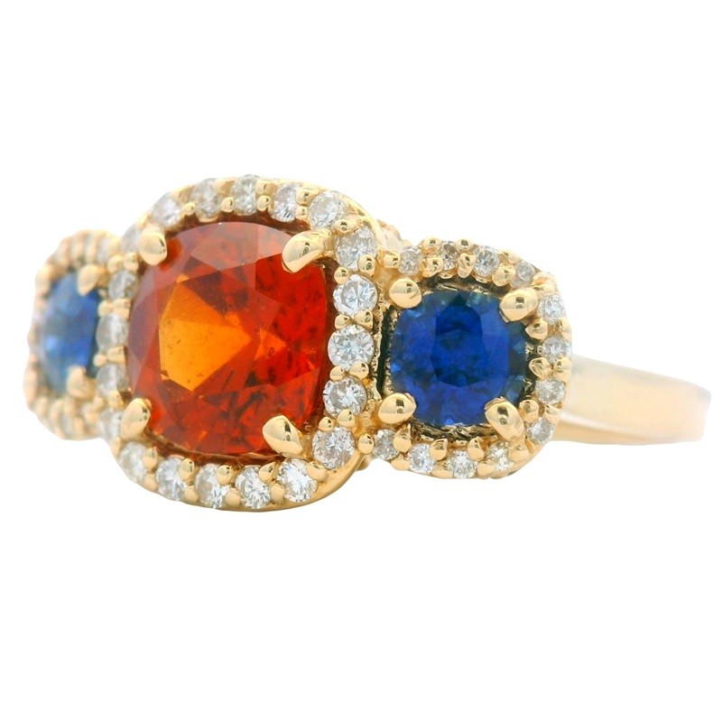 Orange and Blue War Eagle Ring