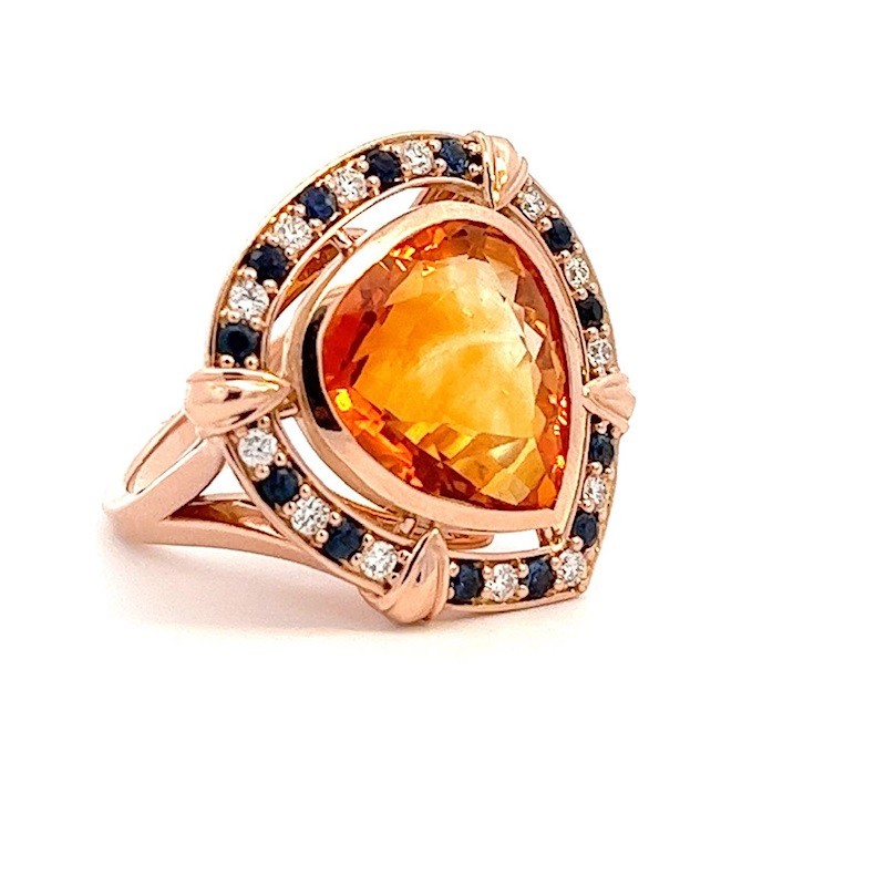 Pear Spirit Ring in 14K Rose Gold