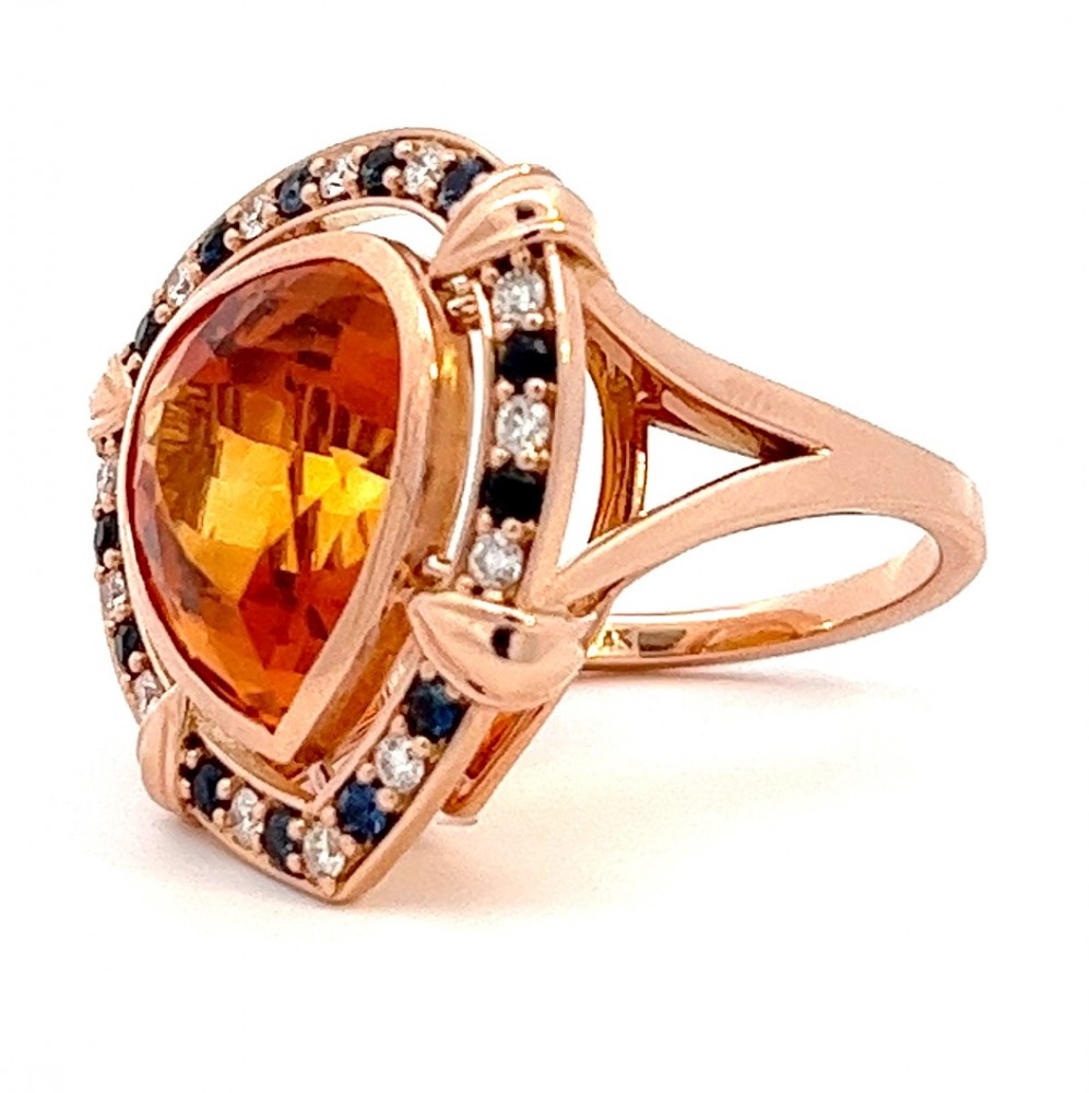 Pear Spirit Ring in 14K Rose Gold