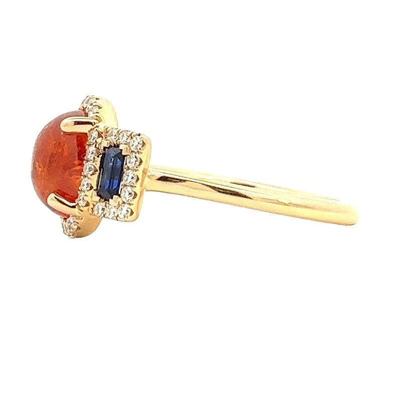 Cabochon Garnet Spirit Ring