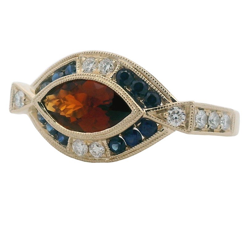 Marquise Citrine Spirit Ring