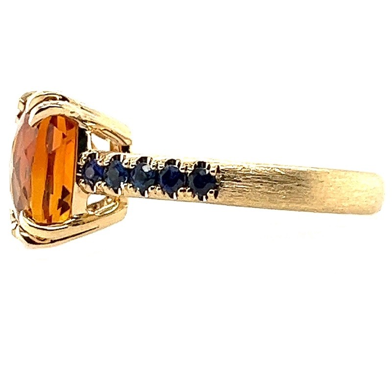 Graduated Sapphire and Citrine Spirit Ring