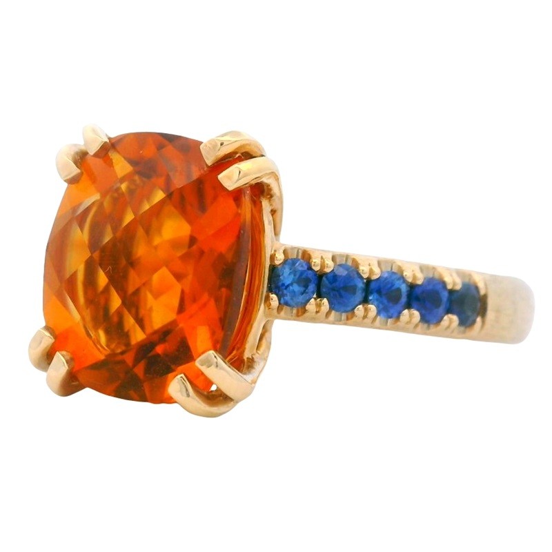 Graduated Sapphire and Citrine Spirit Ring