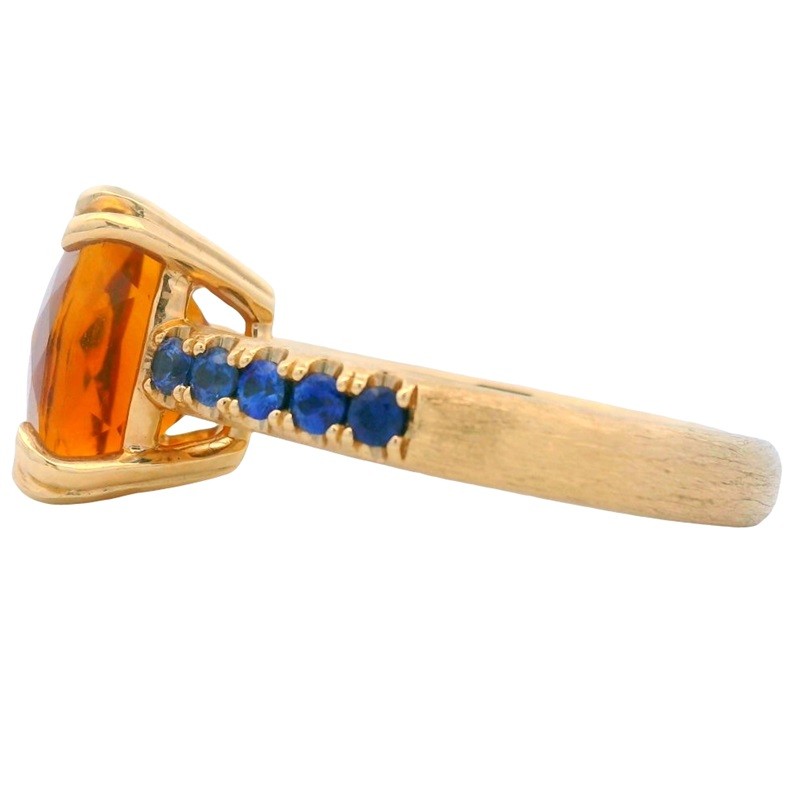 Graduated Sapphire and Citrine Spirit Ring