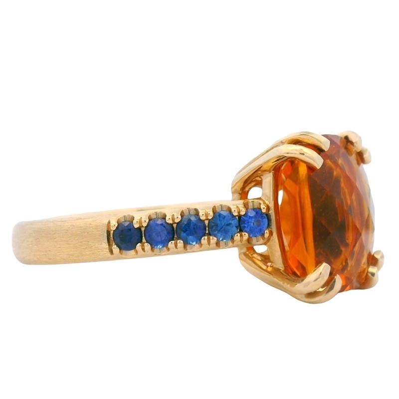 Graduated Sapphire and Citrine Spirit Ring