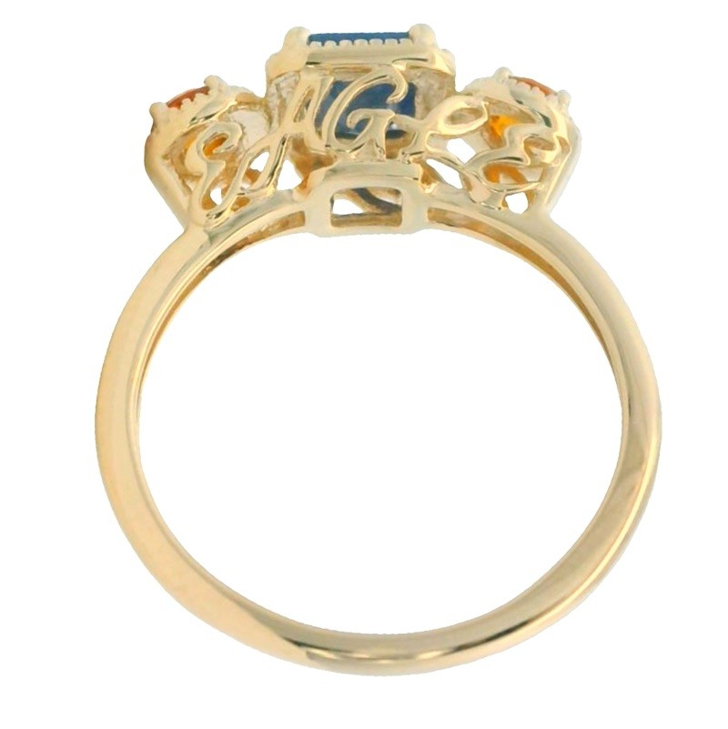 War Eagle Ring with Milgrain in Yellow Gold