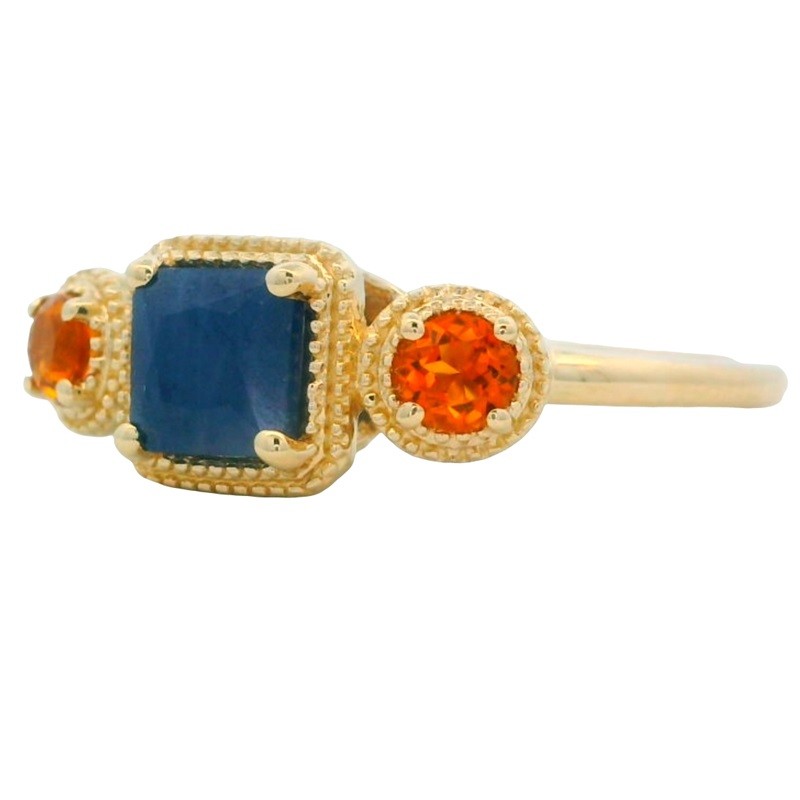 War Eagle Ring with Milgrain in Yellow Gold