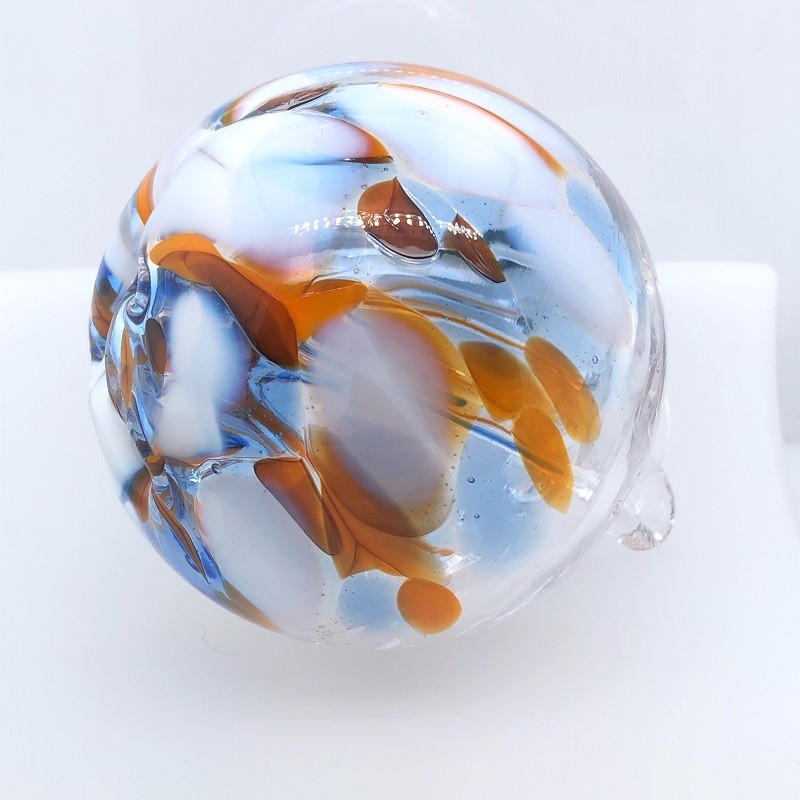 Handblown Swirl Glass Ornament