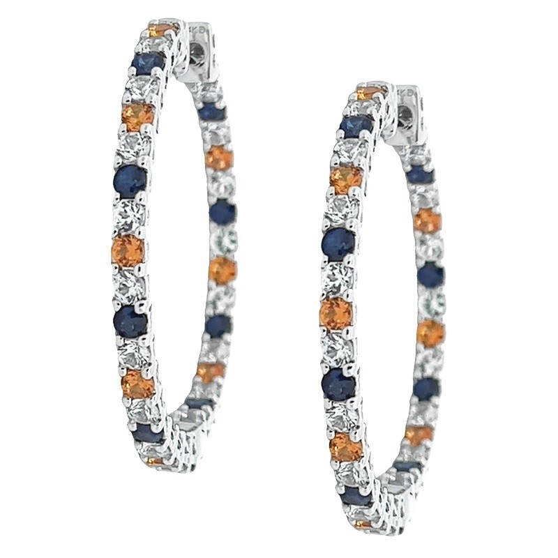Medium Sapphire Spirit Hoops