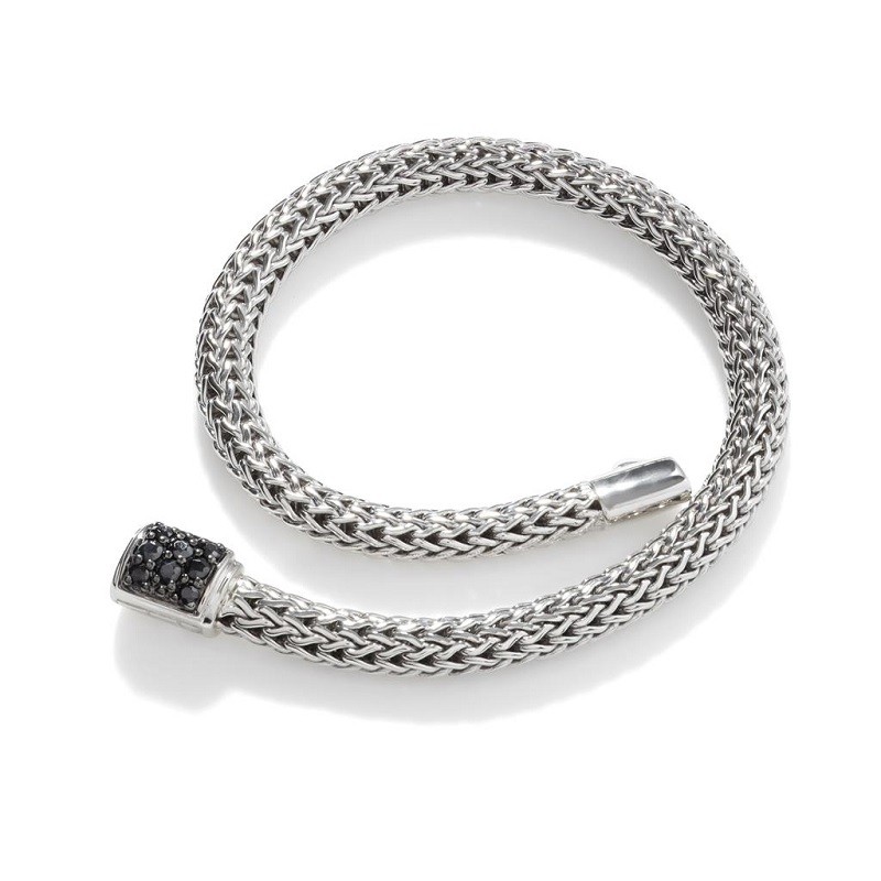 John Hardy Classic Chain Extra-Small Bracelet with Black Sapphire