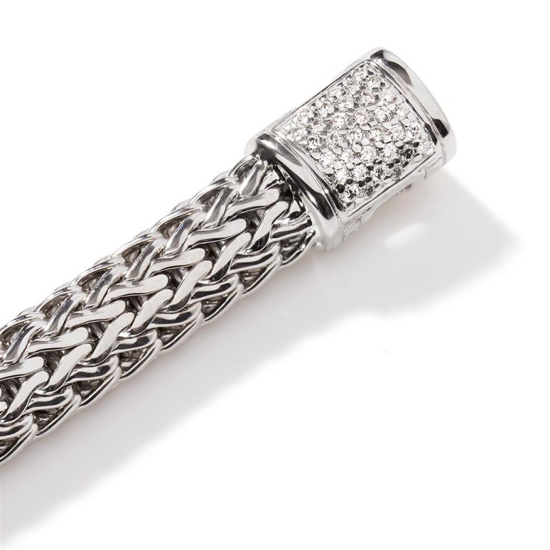 John Hardy 6.5mm Classic Chain Bracelet with Diamonds