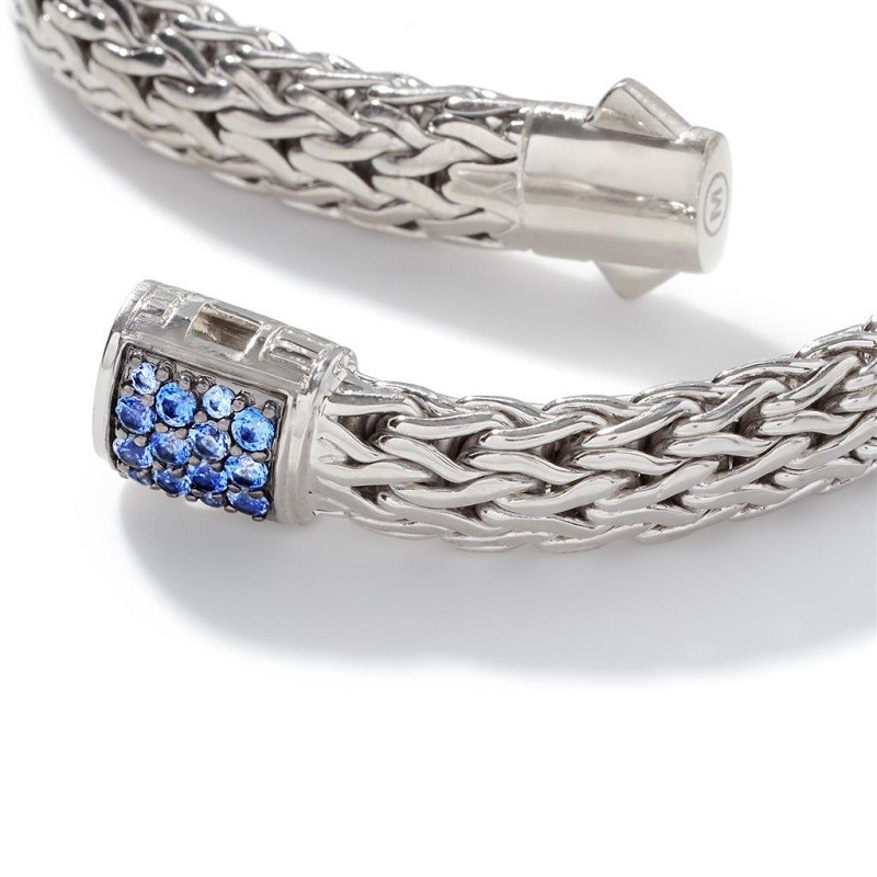 John Hardy 7.5mm Classic Chain Bracelet with Blue Sapphire
