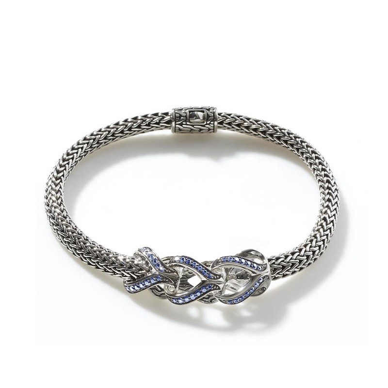 John Hardy 5mm Asli Station Bracelet with Blue Sapphire
