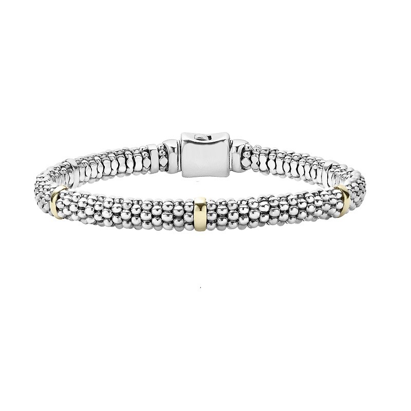 Lagos Five gold Station Caviar Bracelet