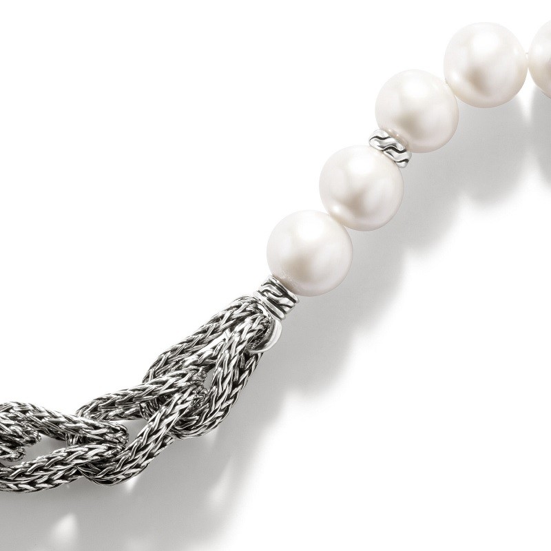 John Hardy Asli Classic Chain Pearl Bracelet