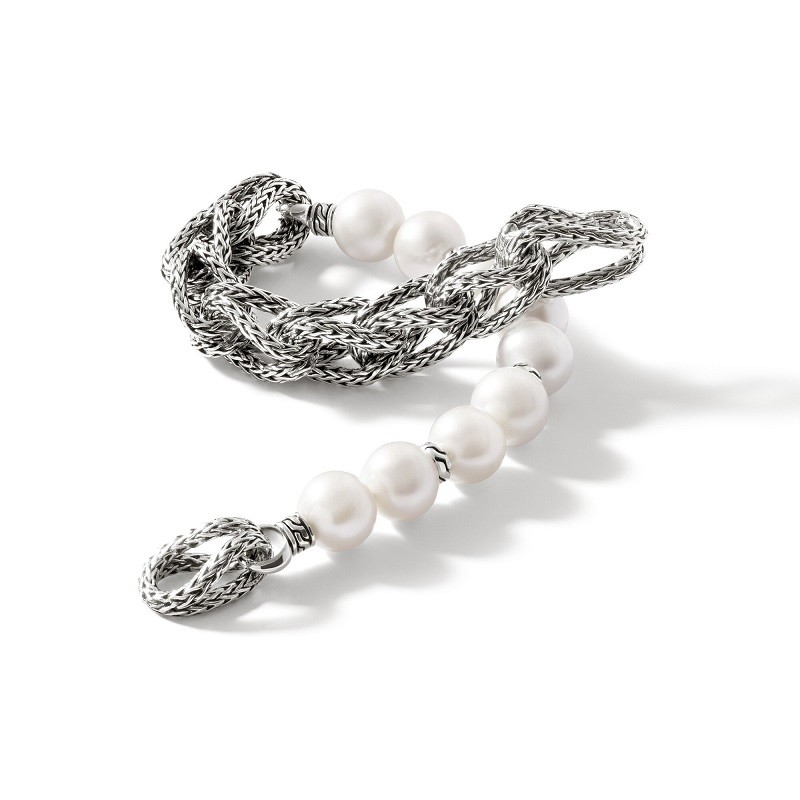 John Hardy Asli Classic Chain Pearl Bracelet