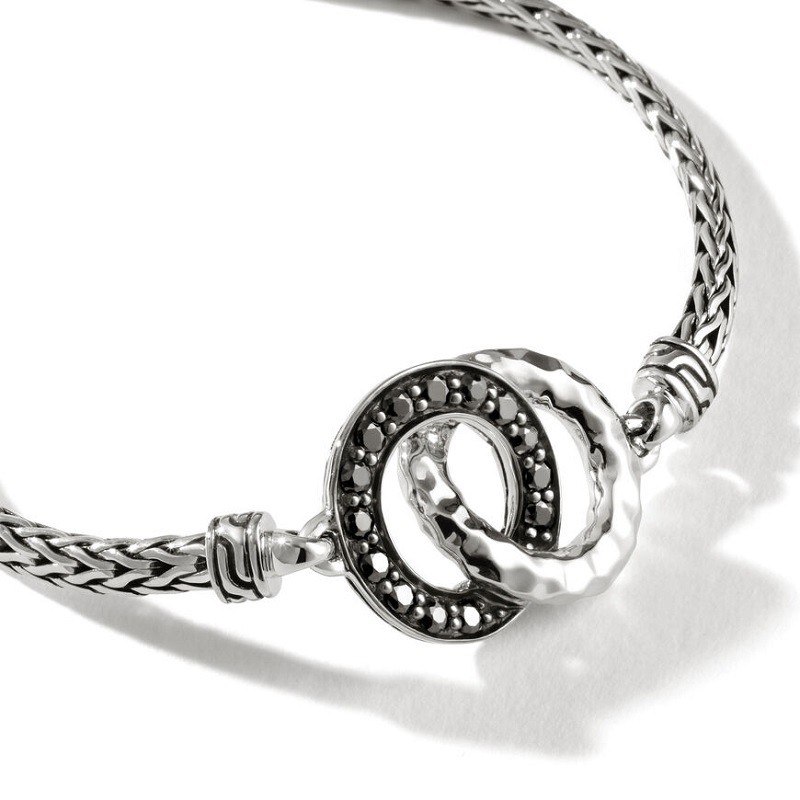 John Hardy Classic Chain Bracelet with Black Sapphire