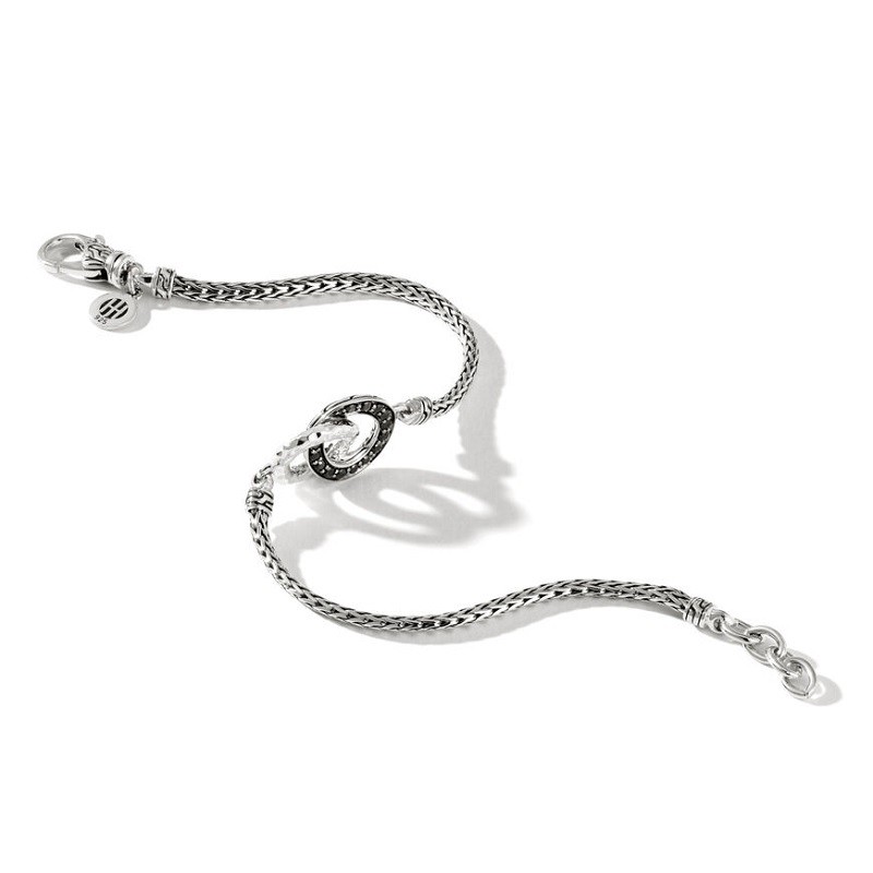John Hardy Classic Chain Bracelet with Black Sapphire