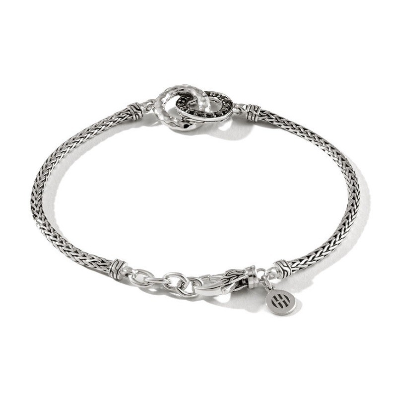 John Hardy Classic Chain Bracelet with Black Sapphire