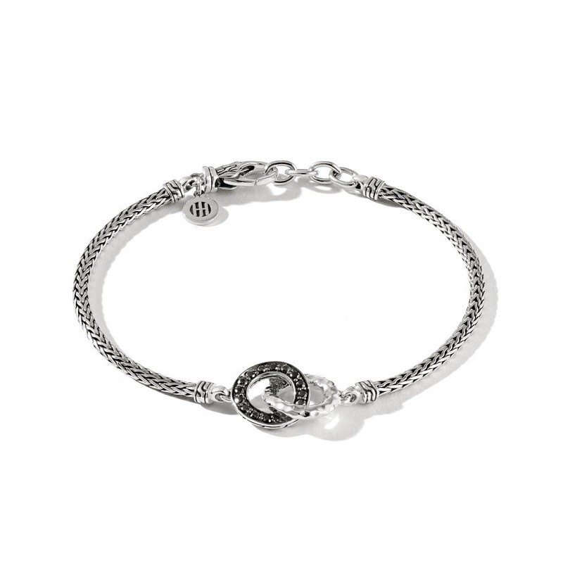 John Hardy Classic Chain Bracelet with Black Sapphire