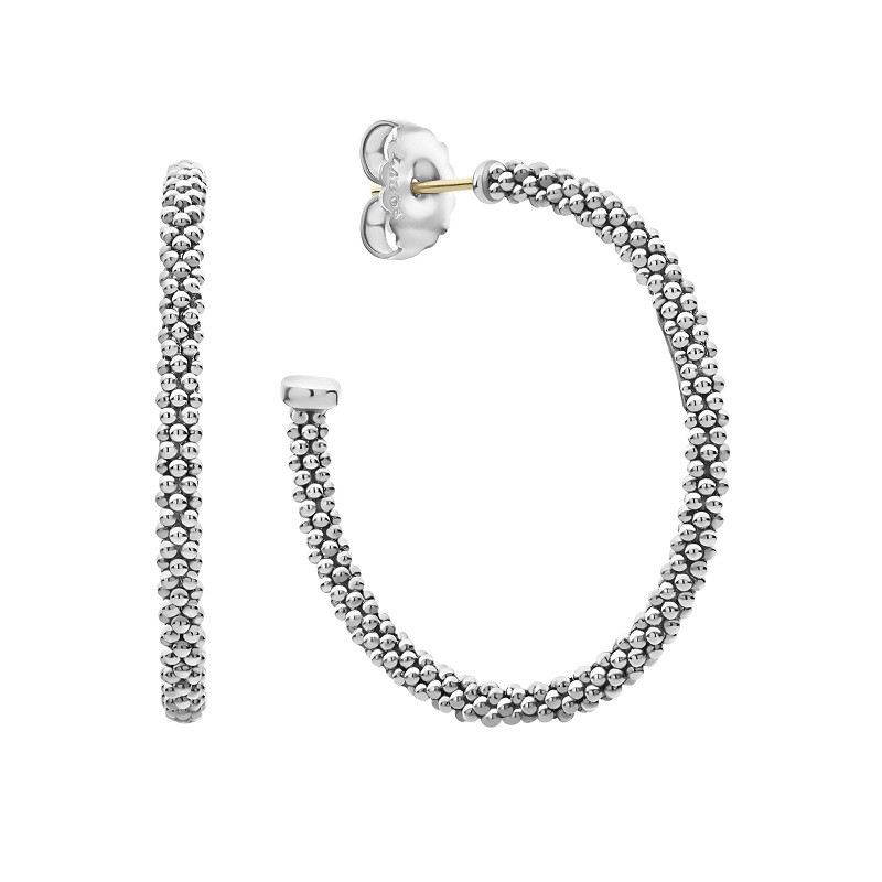 Lagos Large Caviar Hoop Earrings