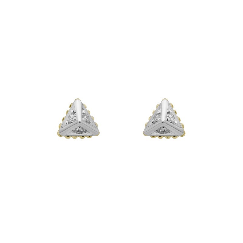 Lagos 6mm Small Pyramid Diamond Stud Earrings