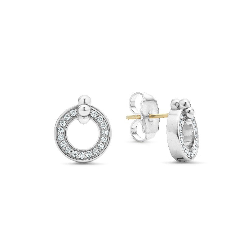 Lagos Diamond Circle Stud Earrings