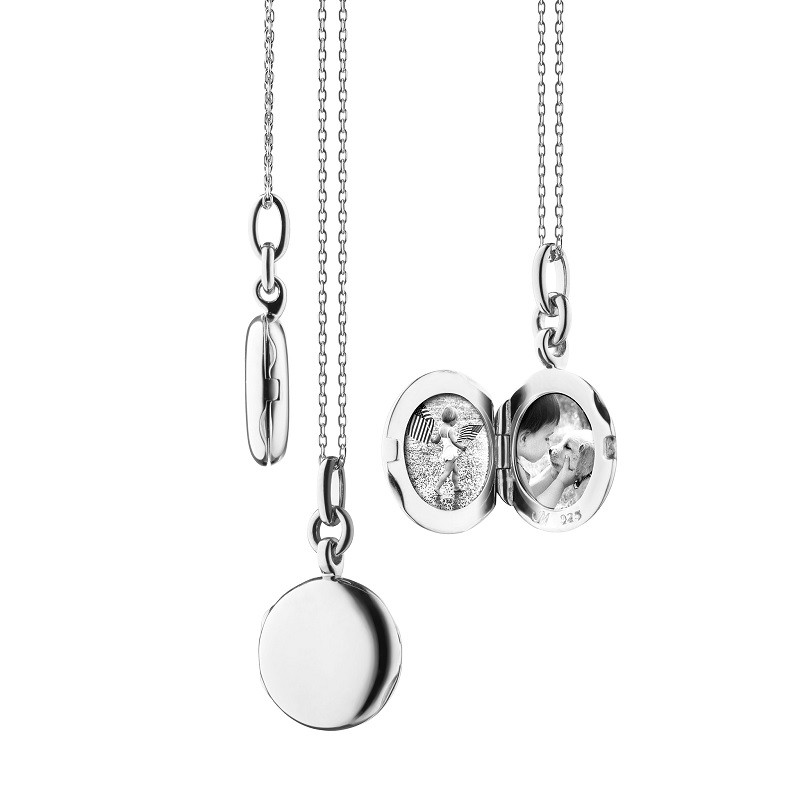 Monica Rich Kosann Slim Round Nan Locket Necklace