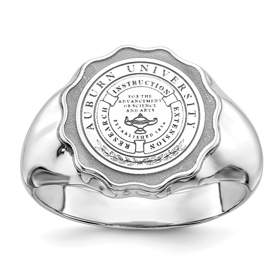 Auburn University Seal Signet Ring in Sterling Silver