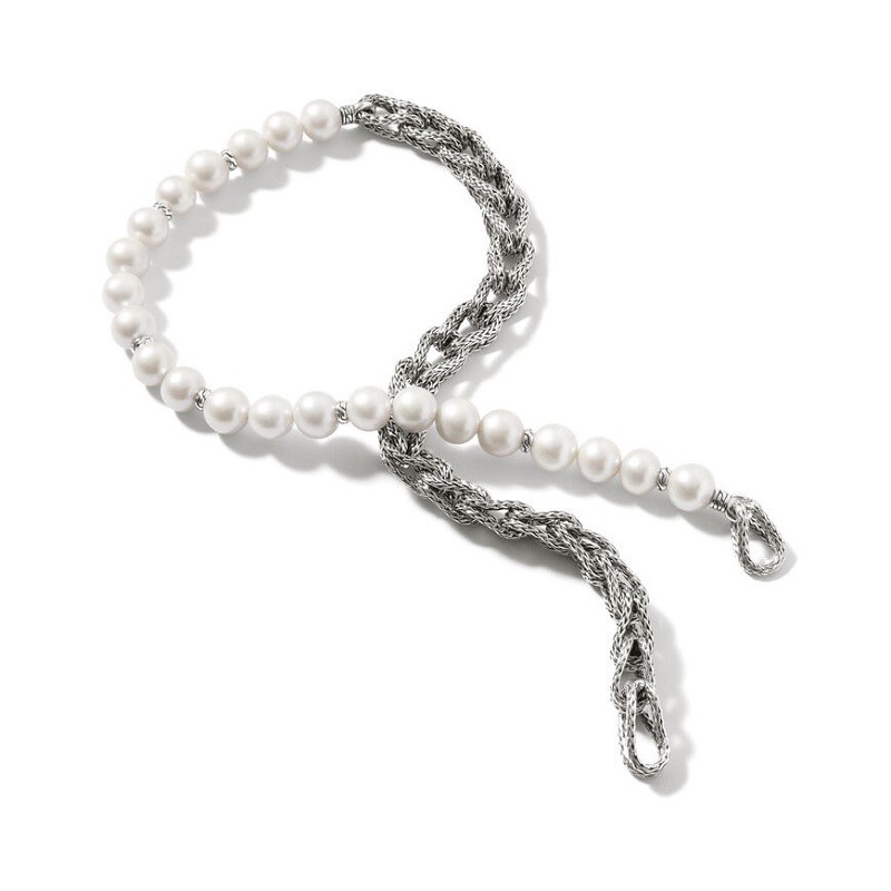 John Hardy Surf Necklace with Pearls