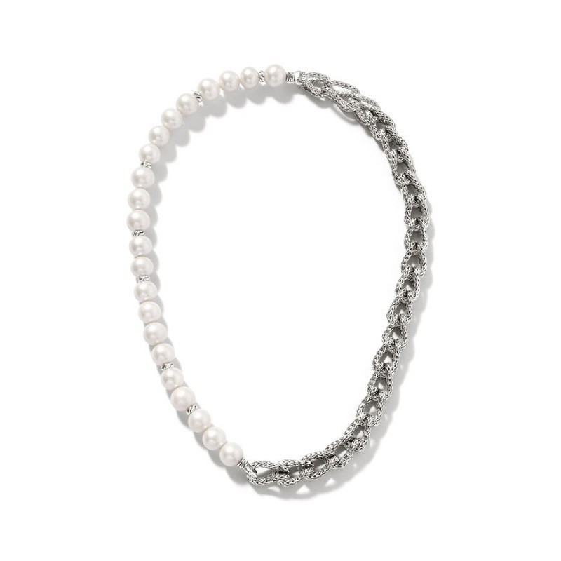 John Hardy Surf Necklace with Pearls