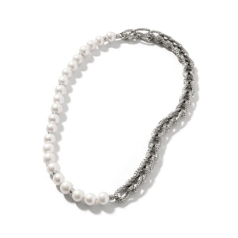 John Hardy Surf Necklace with Pearls