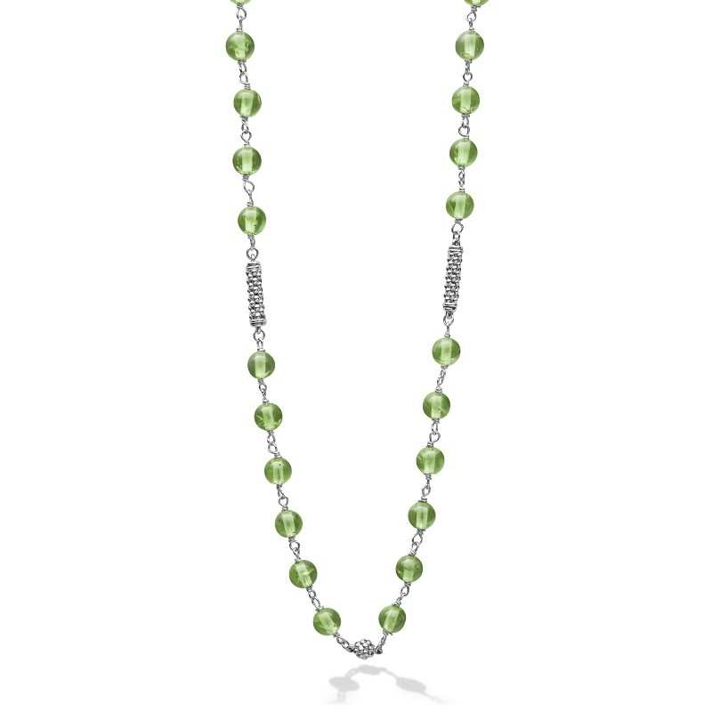 Lagos Caviar Icon Peridot Beaded Necklace