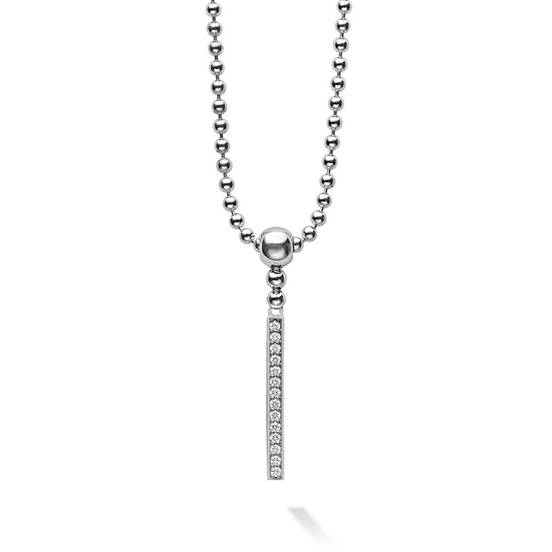 Lagos Linear Diamond Drop Pendant Necklace