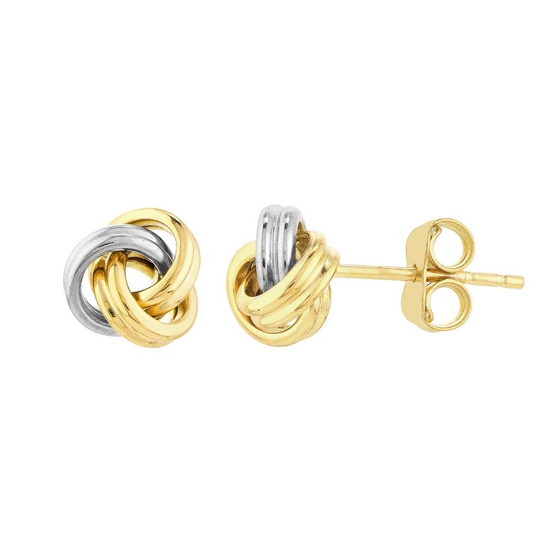 Small Love Knot Earrings 10K