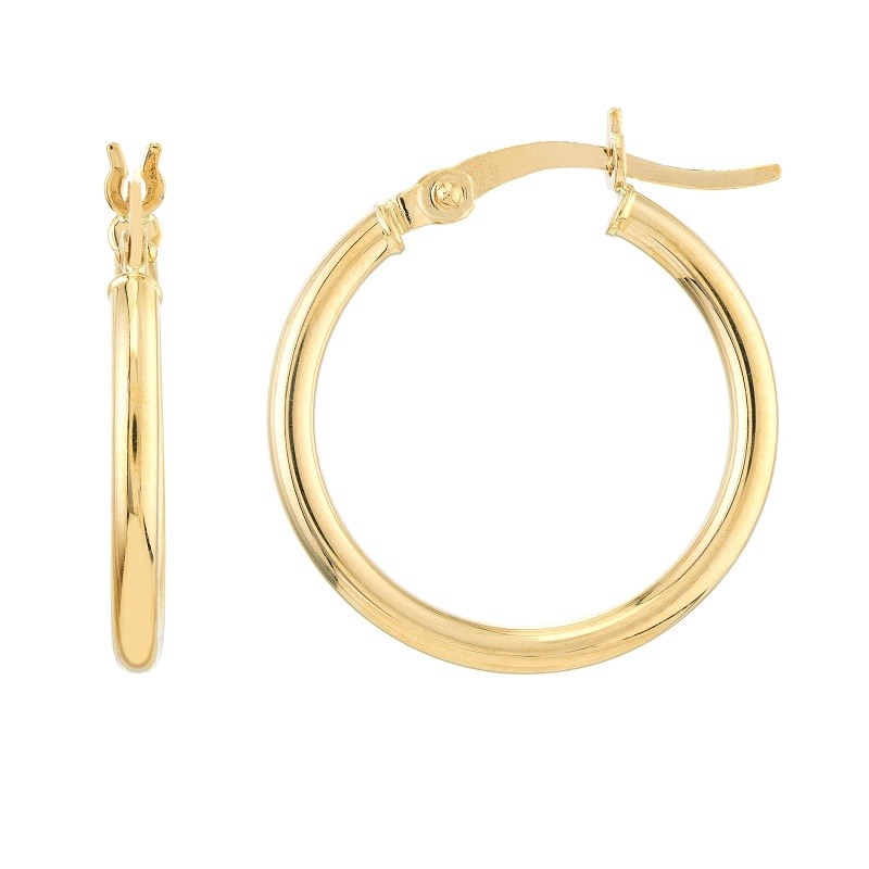 Polished 10KY Hoops 2X20MM