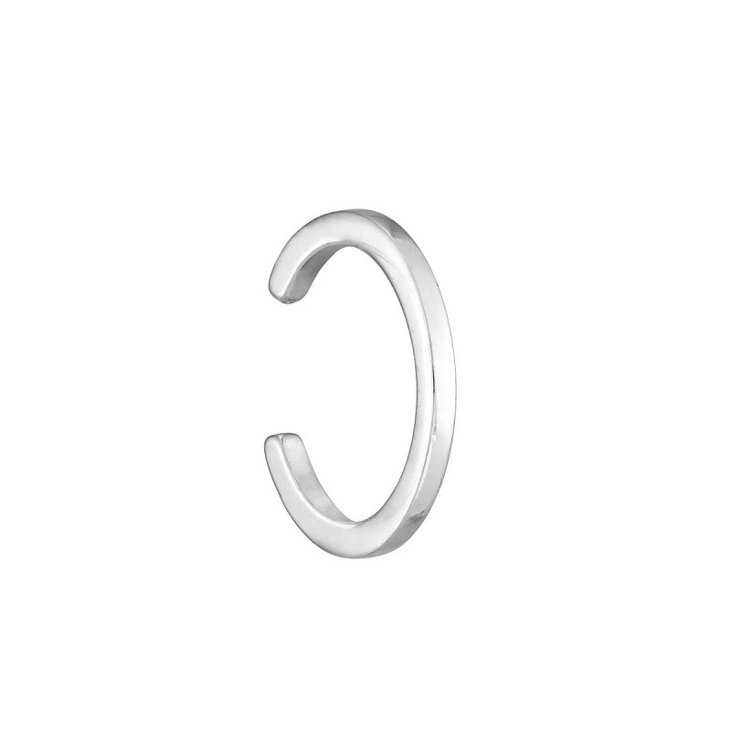 Polished White Gold Ear Cuff