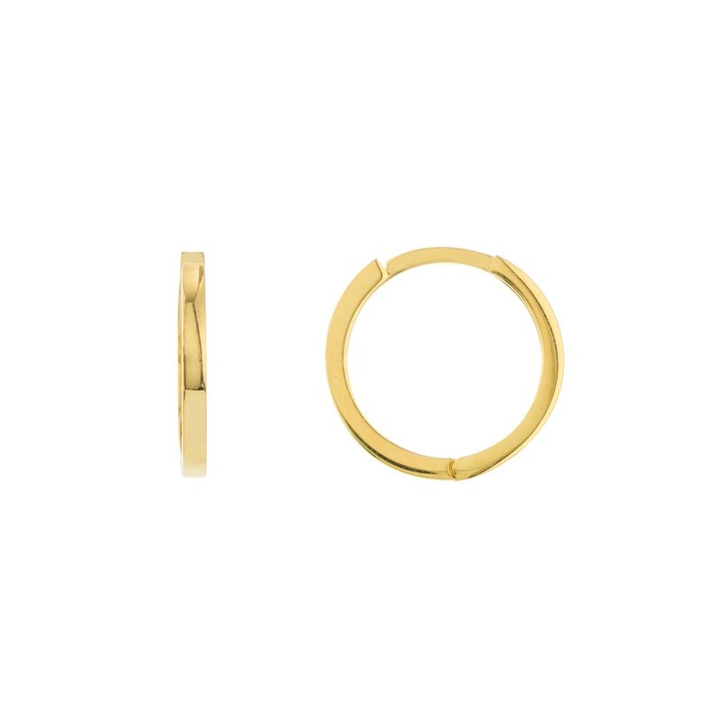 14K Yellow Gold Wire Huggie