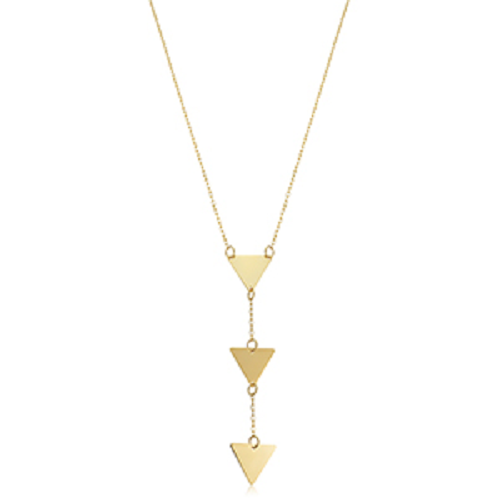 14k gold triangle shop necklace