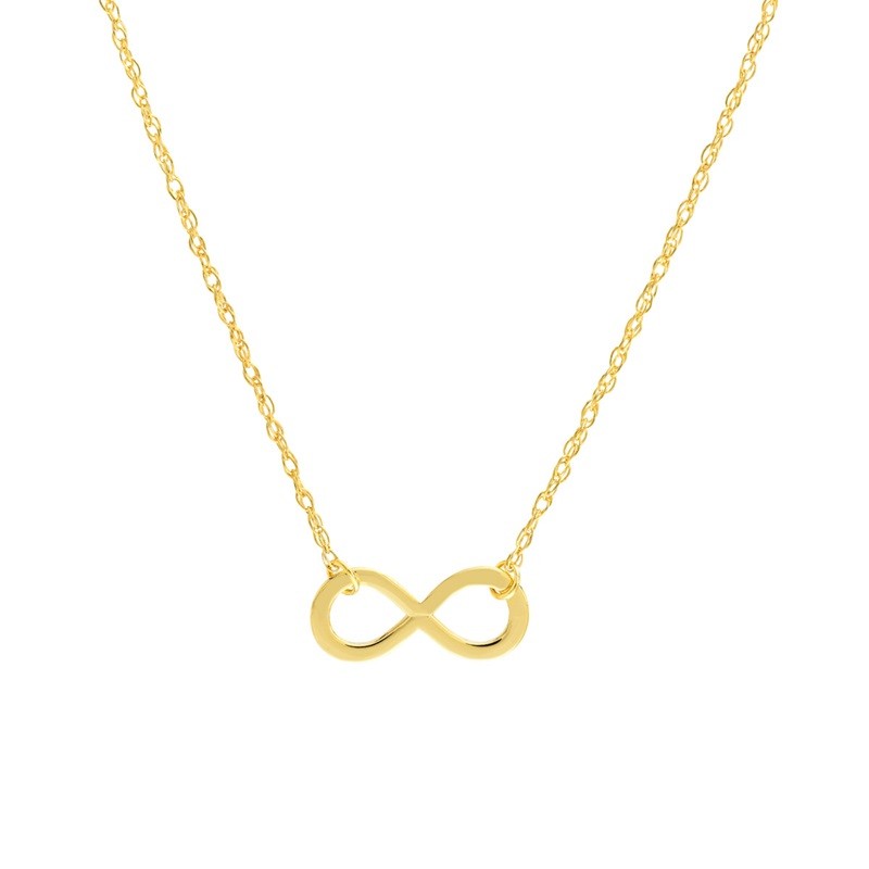 Infinity Necklace in 14K Yellow Gold