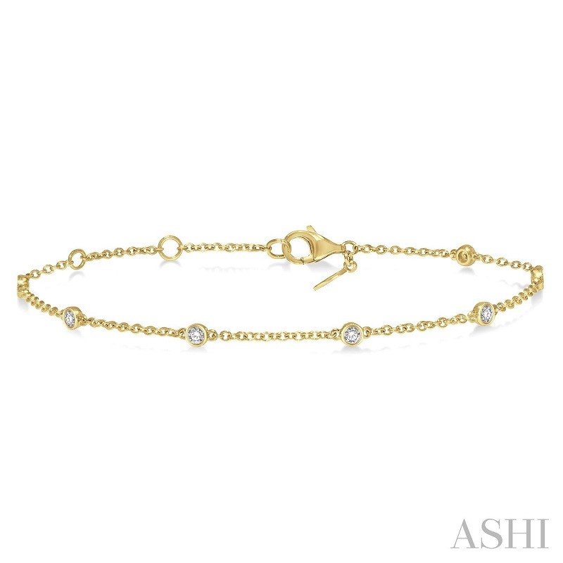 Ashi 1/4 CTW Diamond Station Bracelet