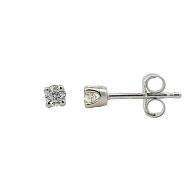 0.15 Carat Diamond Studs in 14K White Gold