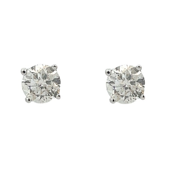 1.00 Carat Diamond Studs in 14K White Gold