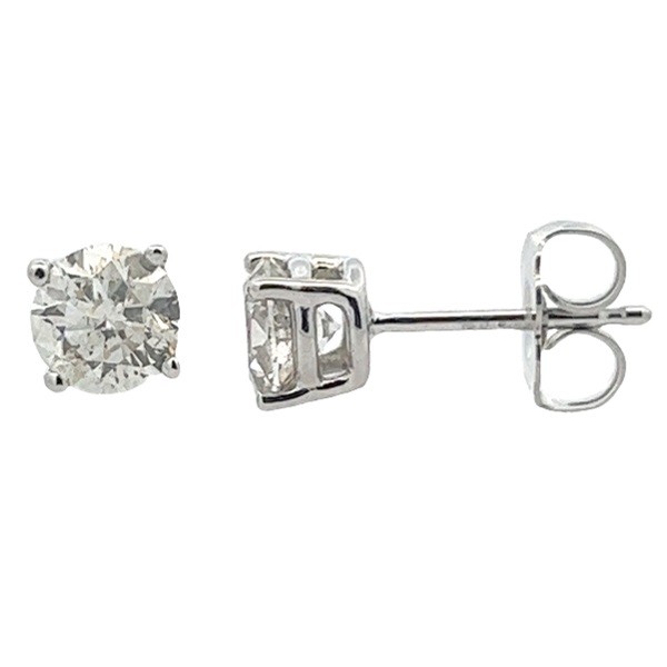 1.00 Carat Diamond Studs in 14K White Gold