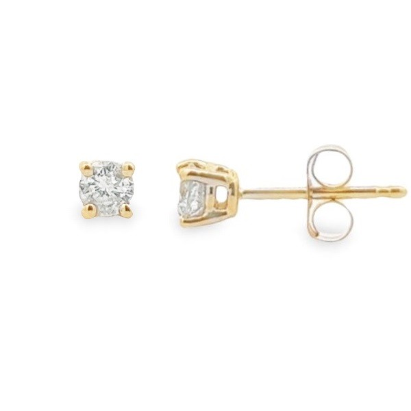 0.25 Carat Diamond Studs in 14K Yellow Gold
