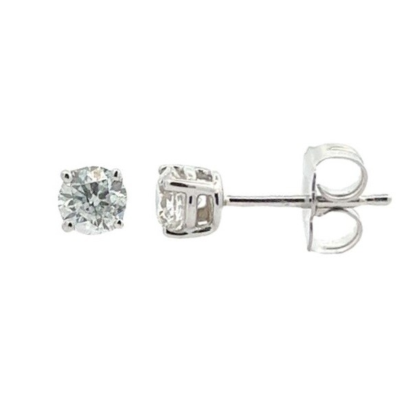 0.50 Carat Diamond Studs in 14K White Gold