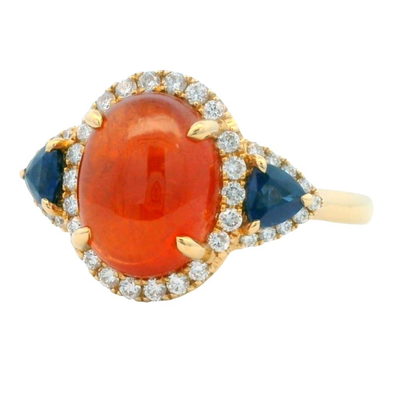 Cabochon Garnet Spirit Ring