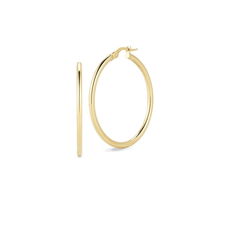 Roberto Coin 18K Medium Hoop Earrings