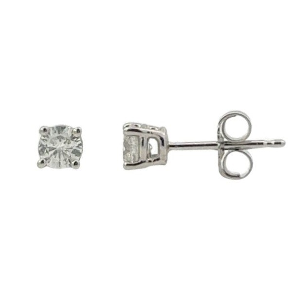 0.40 Carat Diamond Studs in 14K White Gold
