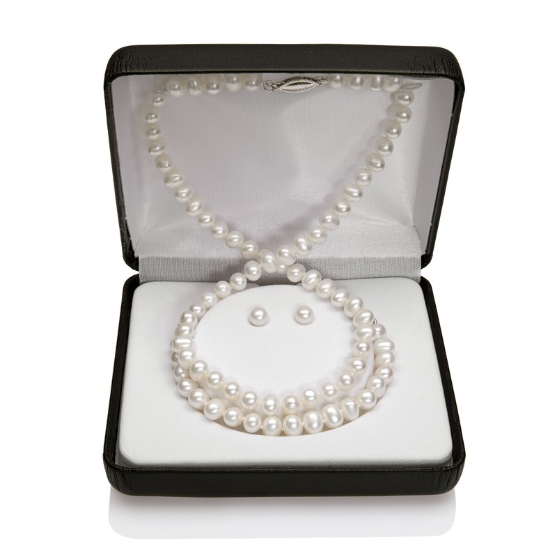5x6mm 3 Piece Children's Pearl Set in Sterling Silver